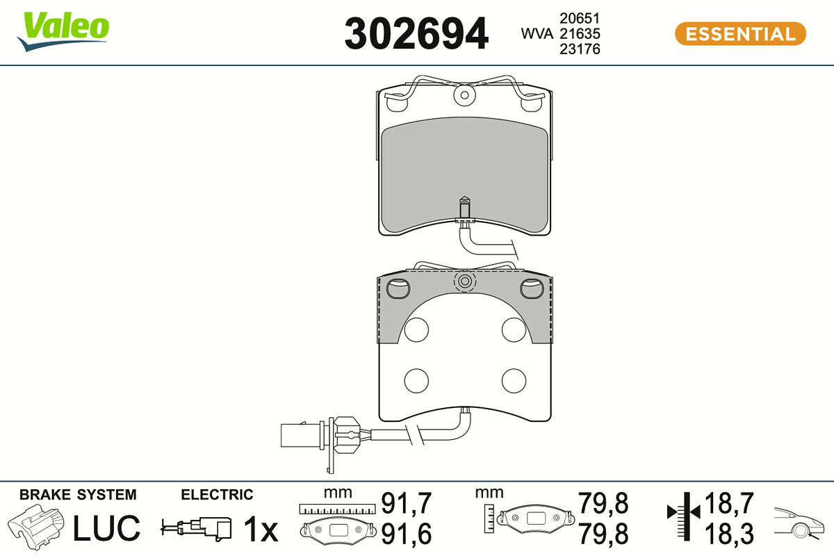 BRAKE PADS FIRST VW TRANSPORTER IV FR
